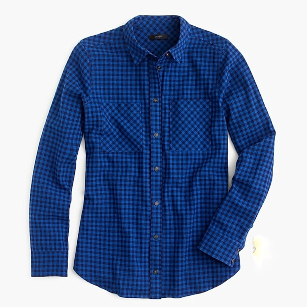J.Crew Classic Fit Boy Flannel Buffalo Check Shirt